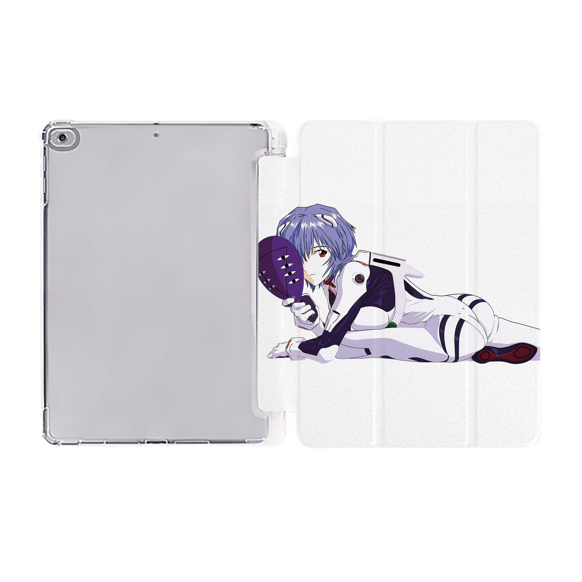 （画像用） EVA 新世紀エヴァンゲリオン IPad ケース ペン収納付き 三つ折りスタンド PUレザー×シリコン 対応機種9.5/10.5/10.9インチ